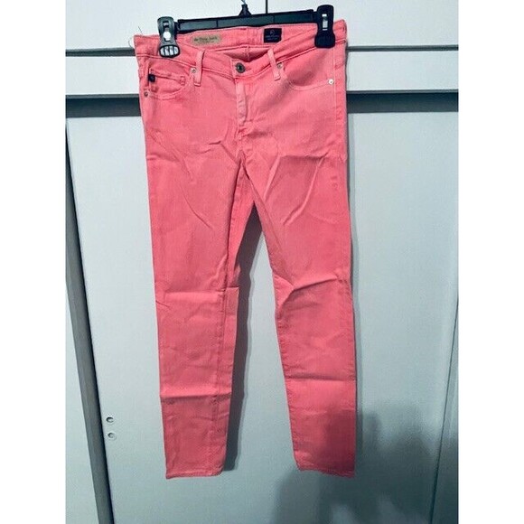 AG Adriano Goldschmied Jeans Womans 27R Pink The Stevie Ankle Slim Straight - Picture 2 of 16